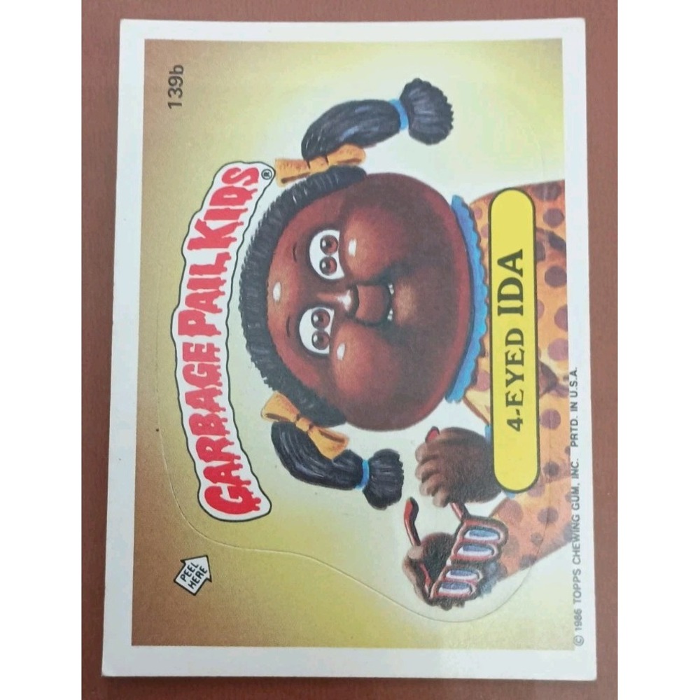 1986 Topps Garbage Pail Kids Series 4 #139b 4-Eyed Ida GPK Vintage Sticker Card